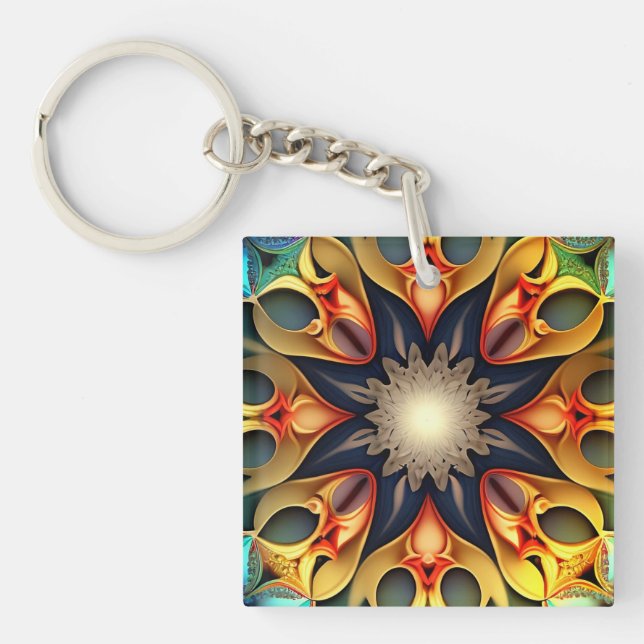Llavero Kaleidoscope Mandala Flower Design-23091 (Frente)