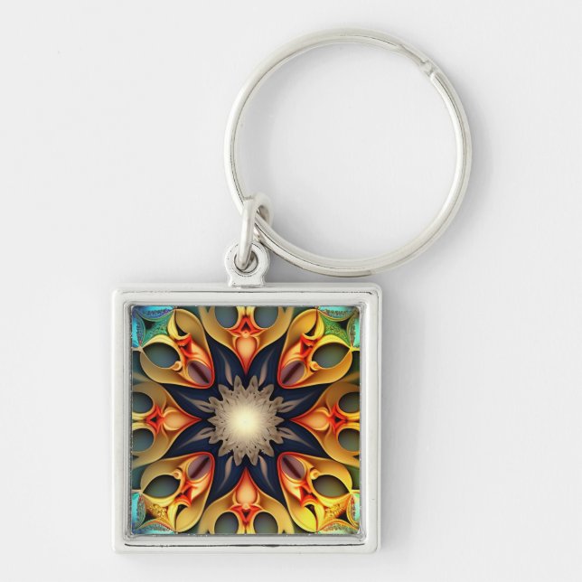 Llavero Kaleidoscope Mandala Flower Design-23091 (Frente)