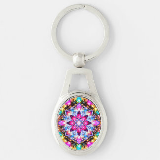 Llavero Kaleidoscope Mandala – Radiant Metal Keychain