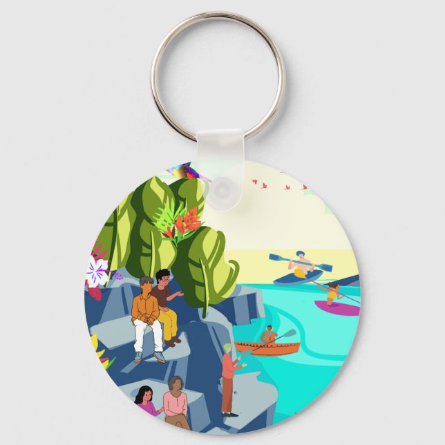 Llavero Kaleidoscopio de la belleza de la naturaleza en la (Anverso)