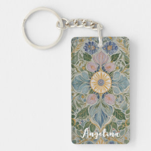 Llavero Kaleidoscopio floral personalizado