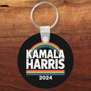 Llavero Kamala Harris 2024 Arcoíris Orgullo Gay LGBT Elecc