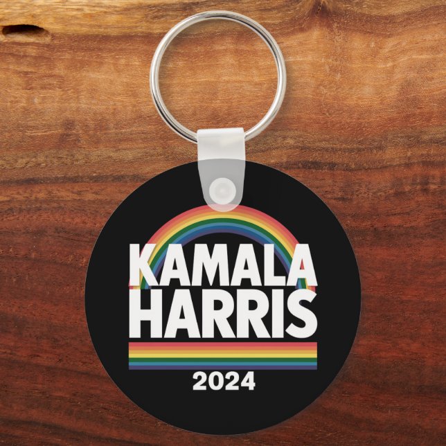 Llavero Kamala Harris 2024: Elecciones LGBT del orgullo ga (Anverso)