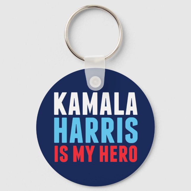 Llavero Kamala Harris es mi héroe (Anverso)