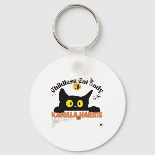 Llavero Kamala Harris Halloween Gato sin Niños Elección