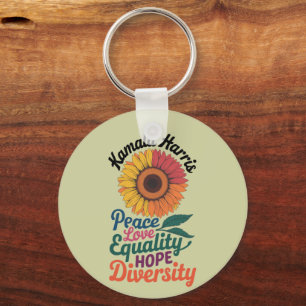 Llavero Kamala Harris Paz Amor Igualdad Esperanza Diversid