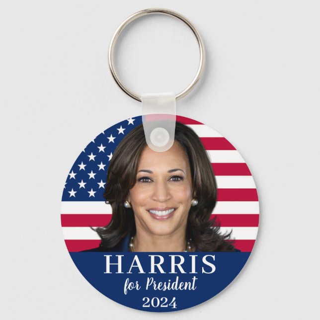 Llavero Kamala Harris Por El Presidente 2024 (Anverso)