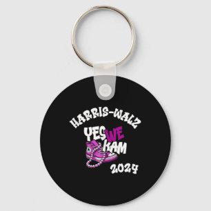 Llavero Kamala Harris Tim W 2024 sí We Kam Purple White T