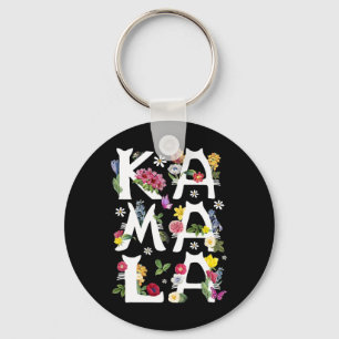 Llavero Kamala Harris Vintage Floral Cat Letters President