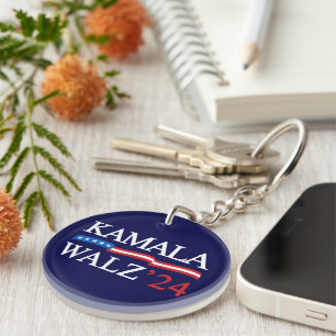 Llavero Kamala Harris Walz 2024 Obviamente Azul