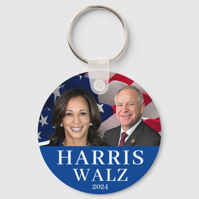 Llavero Kamala Harris Y Tim Walz 2024 (Anverso)