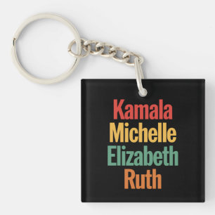 Llavero Kamala Michelle Elizabeth Ruth Iconos Feministas P