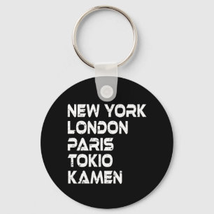 Llavero Kamen New York London Tokio Paris Anhänger
