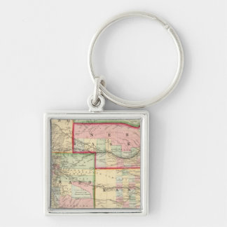 Llavero Kan, Neb, Colo Map de Mitchell