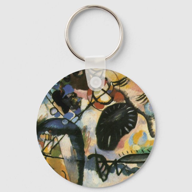 Llavero Kandinsky Black Spot Abstract Artwork (Anverso)