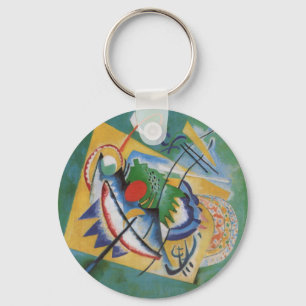 Llavero Kandinsky Red Oval Resumen Material gráfico Amaril