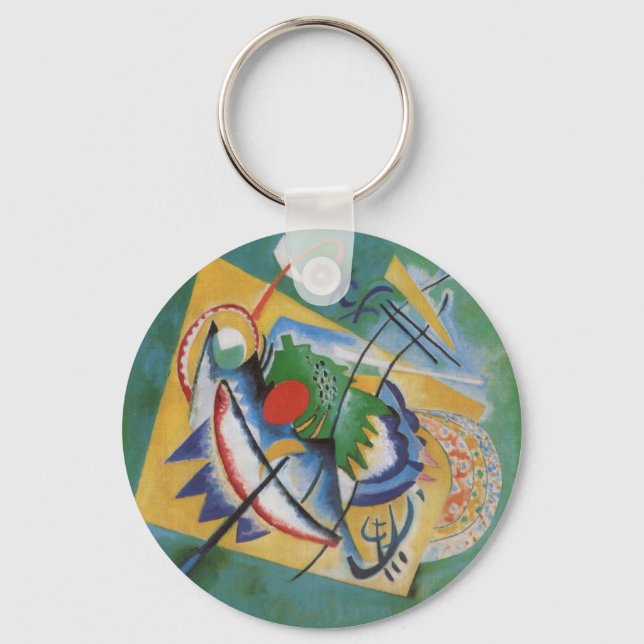 Llavero Kandinsky Red Oval Resumen Material gráfico Amaril (Anverso)