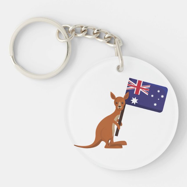 Llavero kangaroo australia flag (Frente)