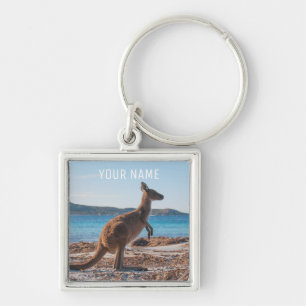 Llavero Kangaroo en la Bahía Lucky Bay Australia