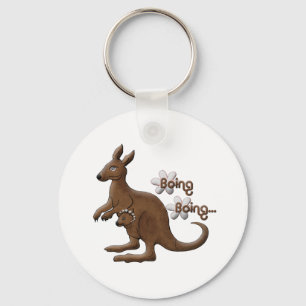 Llavero Kangaroo y Baby Kangaroo en Pouch Keychain
