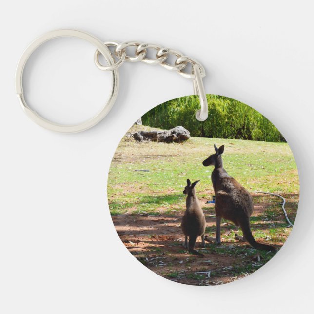 Llavero Kangaroos Cerca Del Río, (Frente)