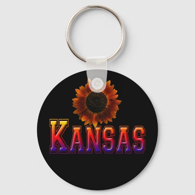 Llavero Kansas con girasol (Anverso)