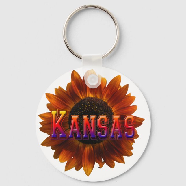 Llavero Kansas con girasol (Anverso)