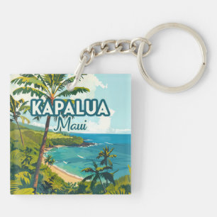 Llavero Kapalua Maui Hawaii Bay Beach Retro