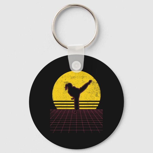 Llavero Karate Chica Vintage (Anverso)
