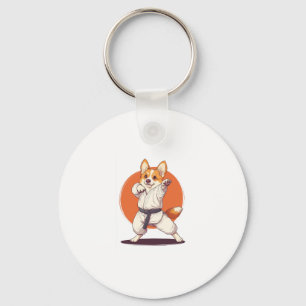Llavero Karate Corgi � perro de artes marciales