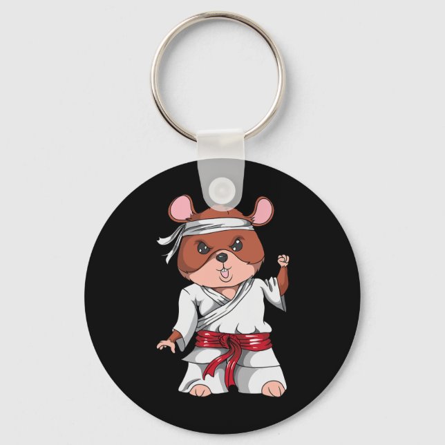 Llavero Karate Hamster Kickboxing Martial Art Jiu Jitsu Fa (Anverso)