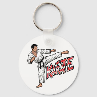 Llavero Karate Martial Arts Fighter High Kick keychain