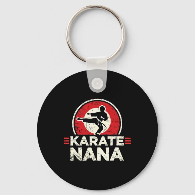 Llavero Karate Nana Retro Kick Silhouette (Anverso)