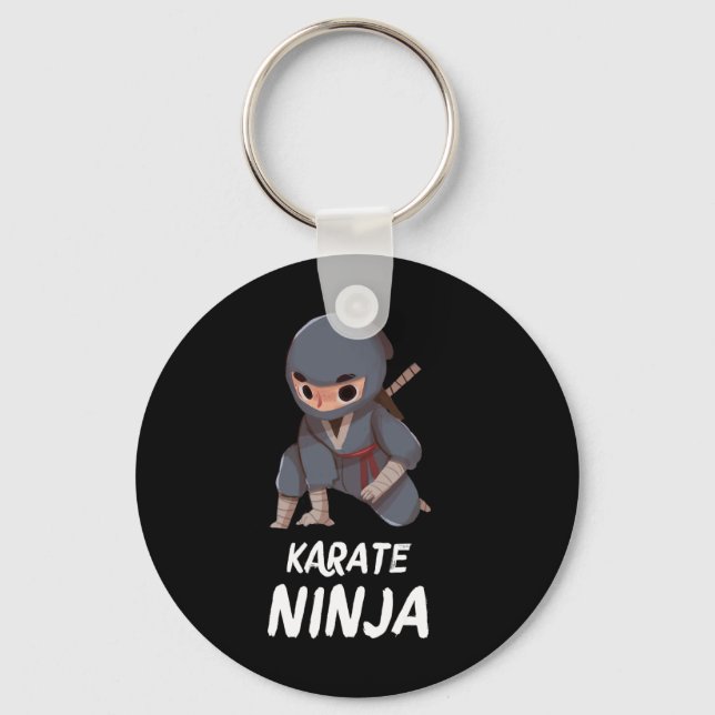 Llavero Karate Ninja Boy divertida artes marciales deporte (Anverso)