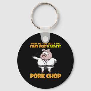 Llavero Karate Pig Porkchop Divertido Para Hombres Mujeres