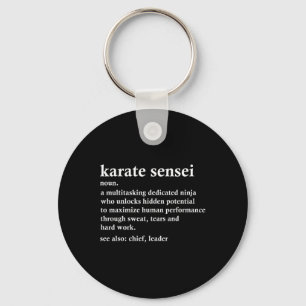 Llavero Karate Sensei Definición Funny Artes Marciales・