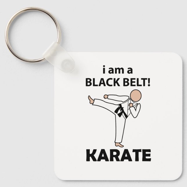 Llavero Karate soy un cinturón negro de Karate (Anverso)