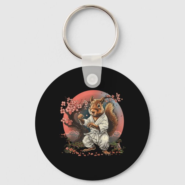 Llavero Karate Squirrel Sakura Taekwondo Kickboxing (Anverso)