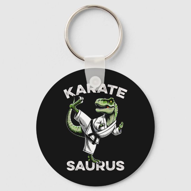 Llavero Karatesaurus T-rex Karate Dino Dinosaurio Divertid (Anverso)