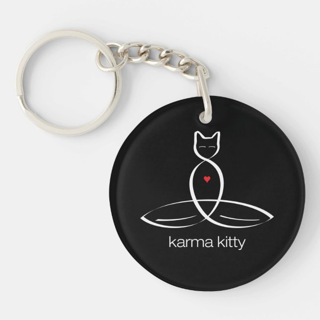 Llavero Karma Kitty - Texto de estilo regular. (Frente)