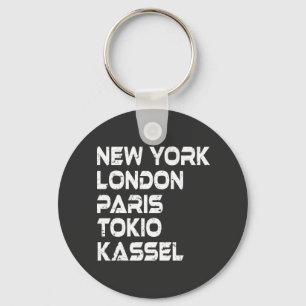 Llavero Kassel Nueva York Londres Tokio Anhänger