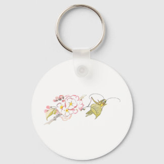 Llavero Katydid with Cherry Blossoms