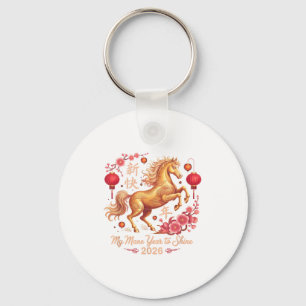 Llavero Kawaii 2026 Dama del Caballo Loco Año para Brillar