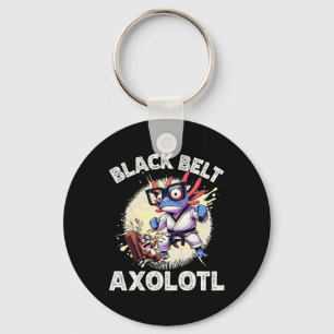 Llavero Kawaii Axolotl Cinturón Negro Karate Kickboxing Ar