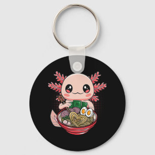 Llavero Kawaii Axolotl Comer fideos de Ramen Regalo de Ani