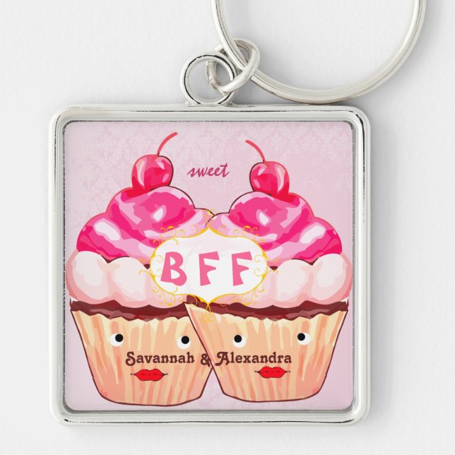 Llavero Kawaii BFF Mejor Amigos para siempre Clásico de Pa (Frente)