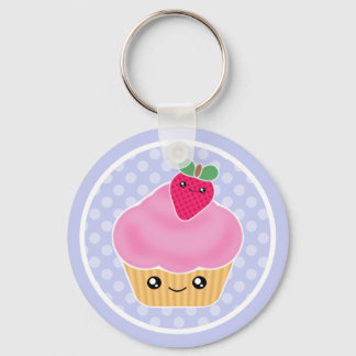 Llavero Kawaii Cupcake Strawberry Keychain