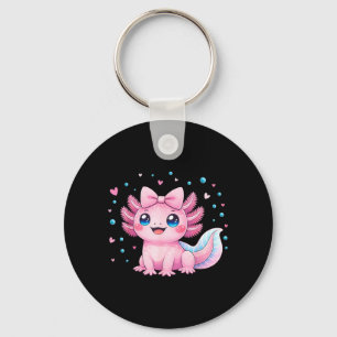 Llavero Kawaii Cute Axolotl Coquette Lazo Mujeres Niñas