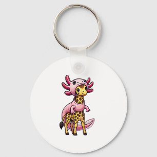 Llavero Kawaii Giraffe Axolotl Costume