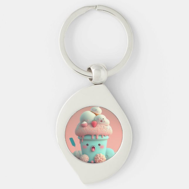 Llavero Kawaii helate keychain (Anverso)